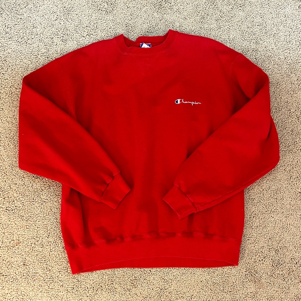 Red Champion True Vintage Crewneck